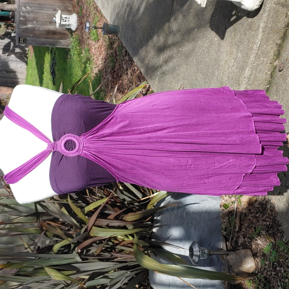 Free People Purple Dress with Crochet Accents. Adult Medium